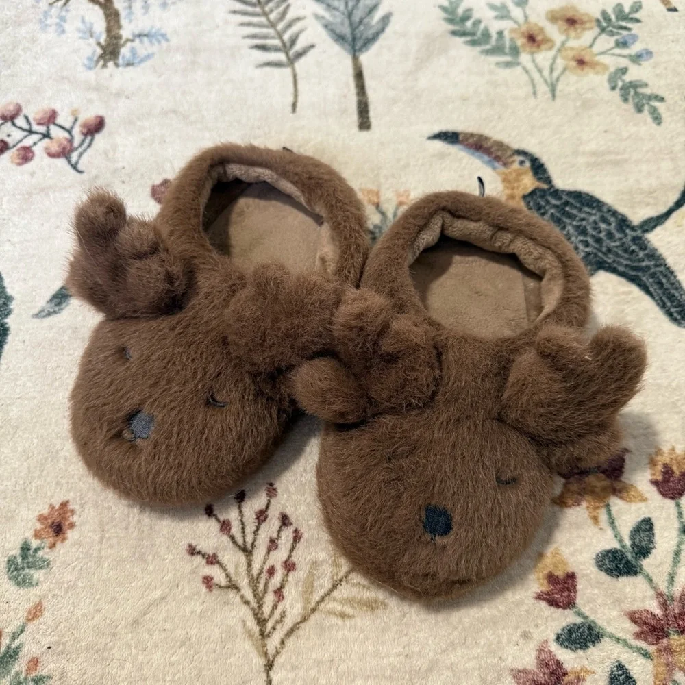 Liewood Aviaja Reindeer faux fur slippers 26/27